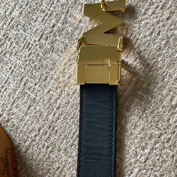 MCM belt unisex reversible Cognac - Picture 4 of 5